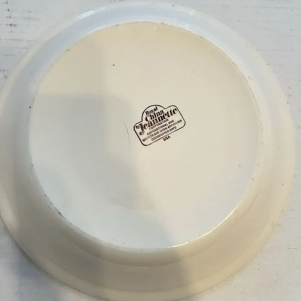 Vtg Royal China by Jeanette USA 11” Strawberry Pie Deep Dish Pie Plate w/ Recipe